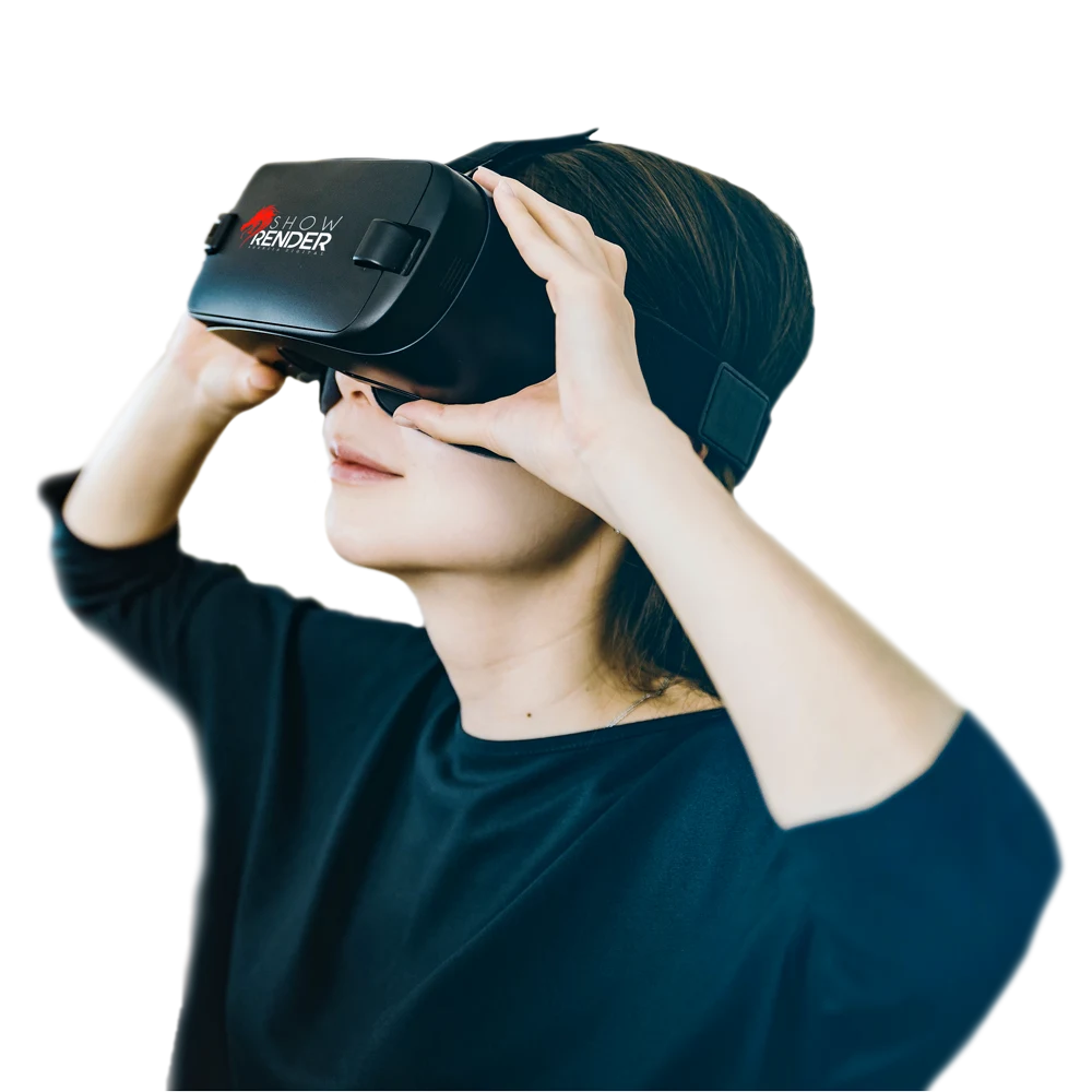 Persona usando gafas de realidad virtual
